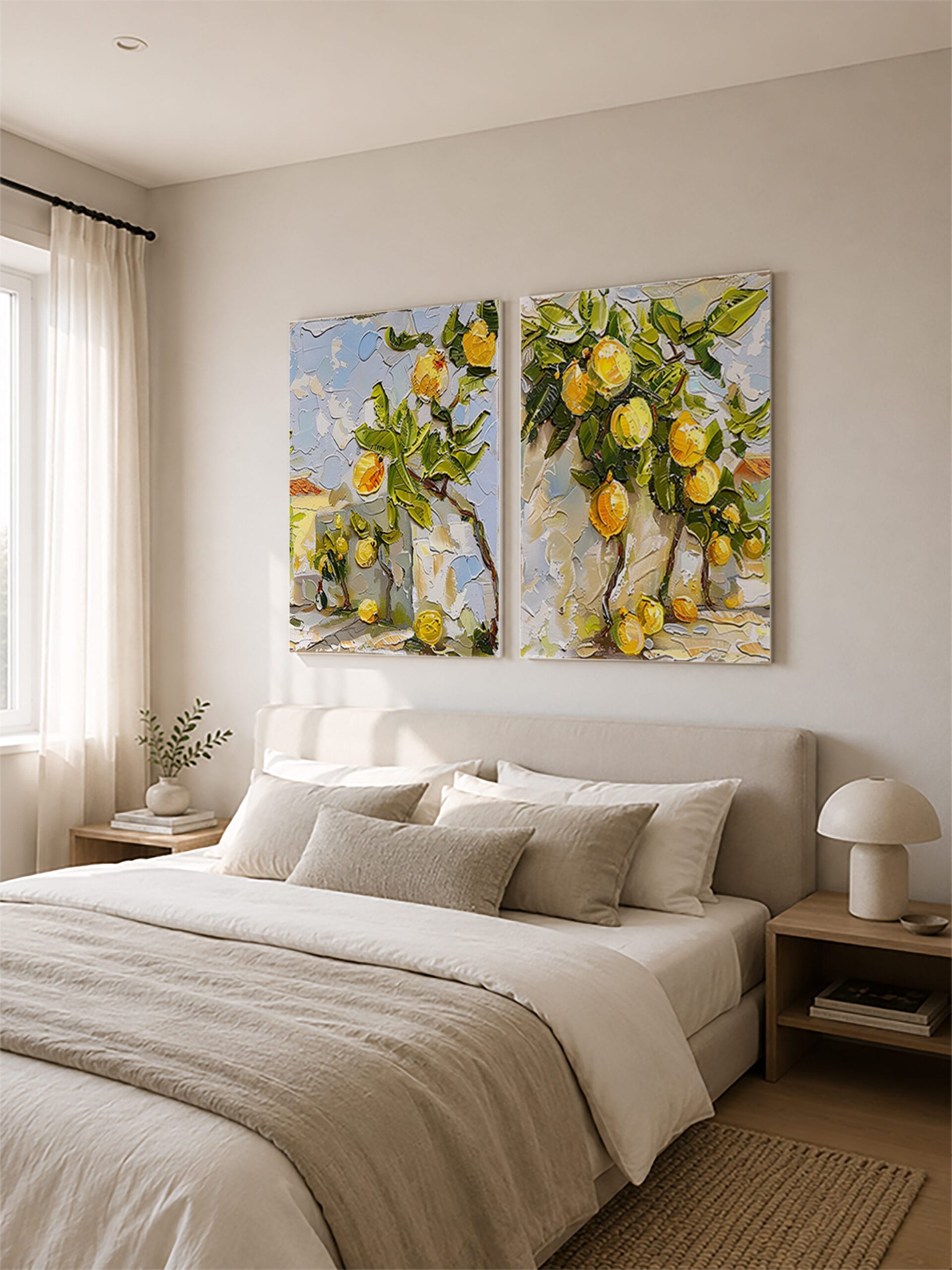 Limon Ağaçlarının Neşeli Dansı ,Kanvas Tablo - Görsel 3
