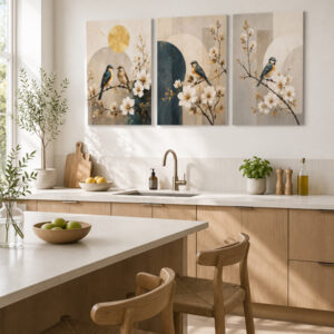 Altın Güneşin Kuşları ,Kanvas Tablo