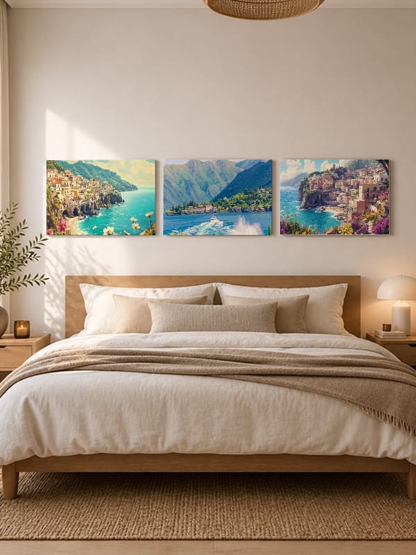 Akdeniz Rüyası Üçlemesi ,Kanvas Tablo - Görsel 5