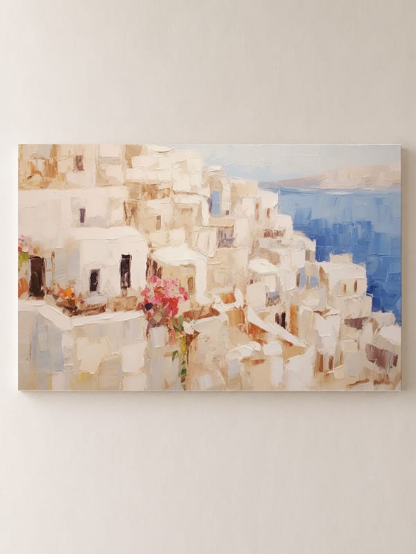 Akdeniz Rüyası Triptik ,Kanvas Tablo - Görsel 3