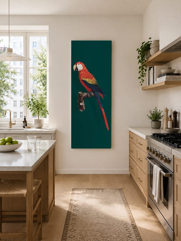 Canlı Renkli Macaw Papağanı ,Kanvas Tablo - Görsel 4